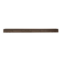 TV stolek Bemmi Slim šestidveřový, dekor ořech Wisconsin, 300 cm - tmavě hnědá, kompozitní dřevo (300/18.2/31.6cm) - Selsey