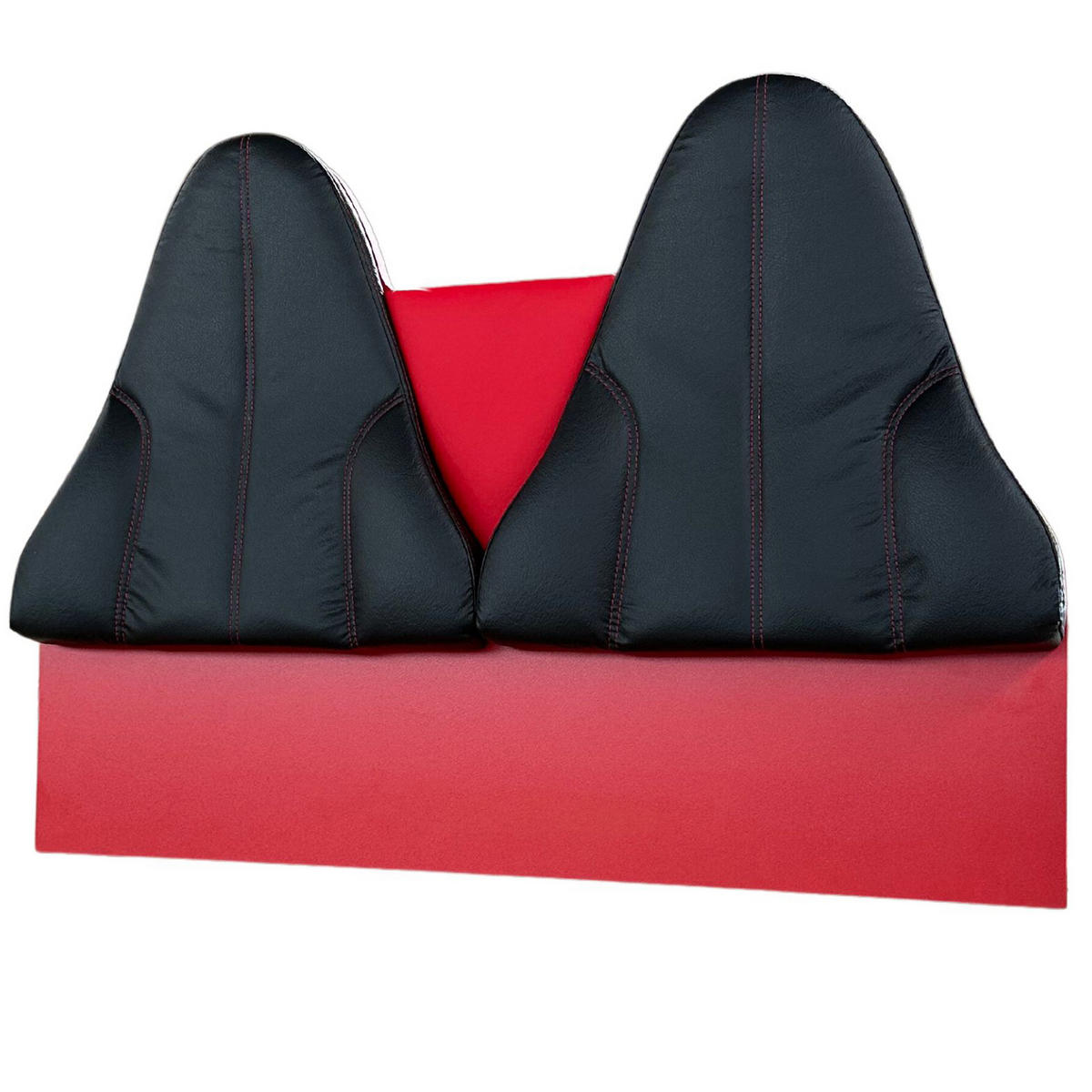 AUTOBETT Sportsitze Rückenlehne für Rio Schwarz Rot - Rot/Schwarz, Holzwerkstoff (90/200cm) - Aileenstore