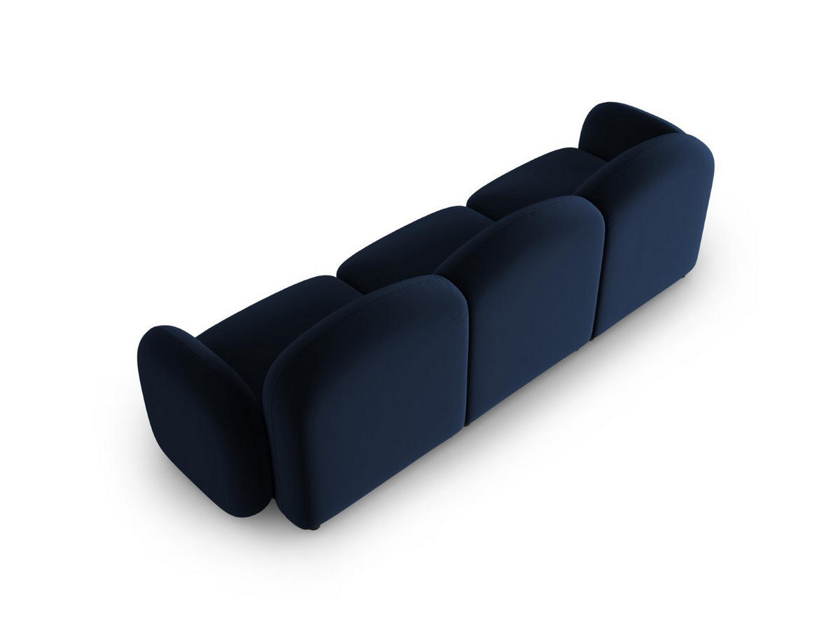 SOFA Blair aus Samt königsblau 3 Sitzplätze - Blau, Textil (87/80/272cm) - Micadoni
