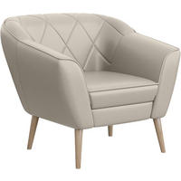 SESSEL Gisela - Beige/Buchefarben, Holzwerkstoff/Buchenholz (80/75/74cm) - Meblini