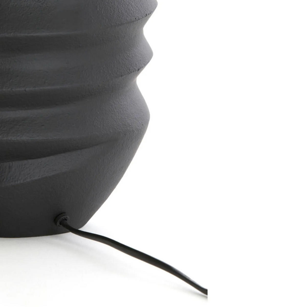 LEUCHTENFUSS SHARON 21x14x41 cm, Metall, Schwarz - Schwarz, Keramik (21/14/41cm) - Light & Living