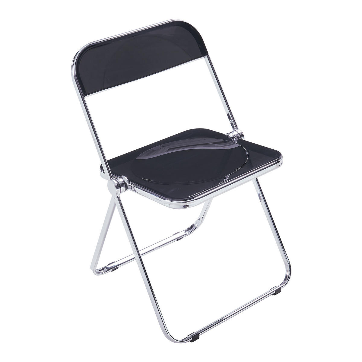 KLAPPSTUHL-SET Pornainen 2 TLG. - Schwarz, Kunststoff/Metall (46/74/47cm) - [en.casa]