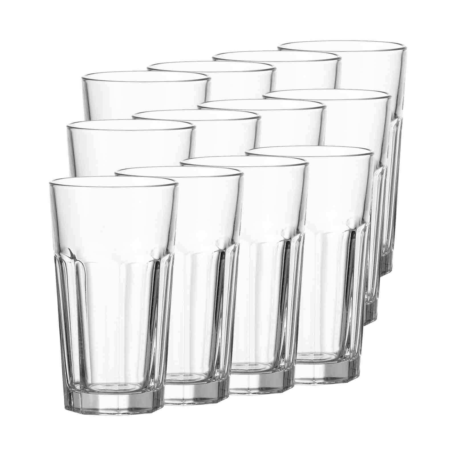 LONGDRINKGLÄSER Rock transparent 540 ml 12er Set - Transparent, Glas (0.54L) - Leonardo Living