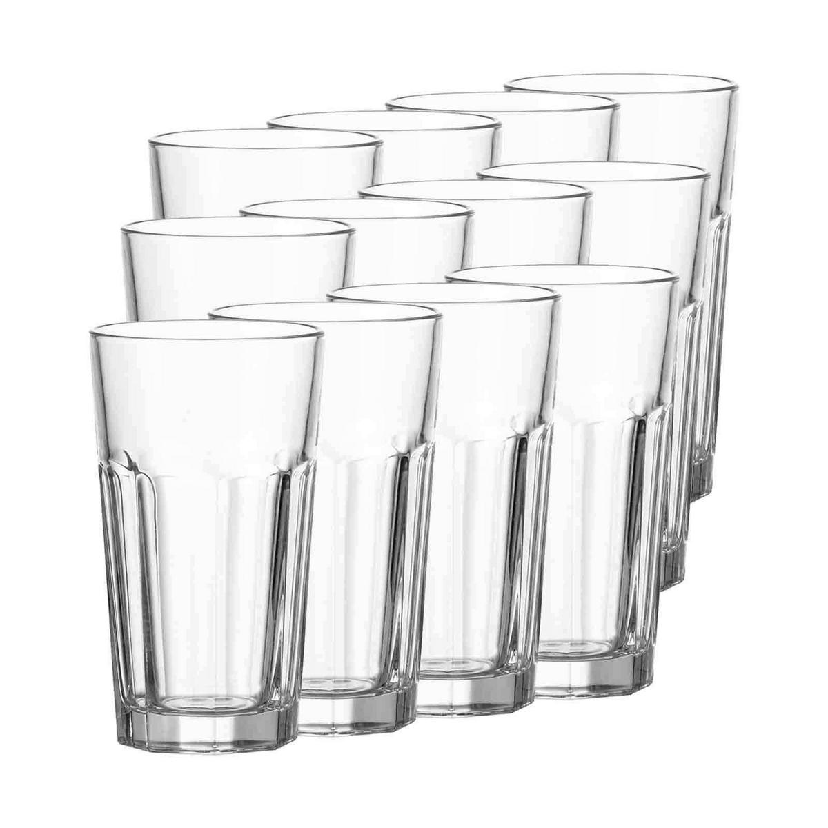 LONGDRINKGLÄSER Rock transparent 540 ml 12er Set - Transparent, Glas (0.54L) - Leonardo Living