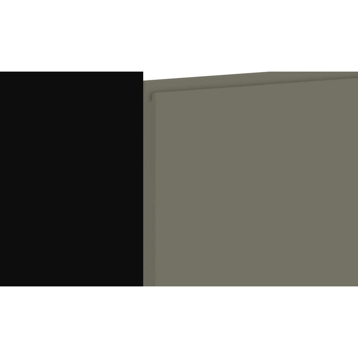 MIKROWELLENUMBAUSCHRANK Avellino W2MK/60 reed green Acryl matt / Schwarz 60 / 32,5 / 72cm - Schwarz/Grün, Holz/Holzwerkstoff (60/72/32.5cm) - Feldmann-Wohnen