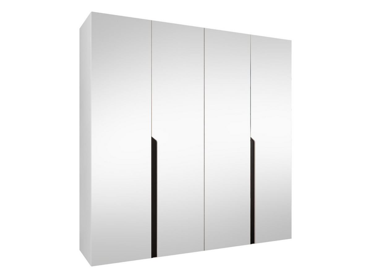 DREHTÜRENSCHRANK Mila III 200 - Schwarz/Weiß, Holzwerkstoff/Kunststoff (200/202/52cm) - MIRJAN24