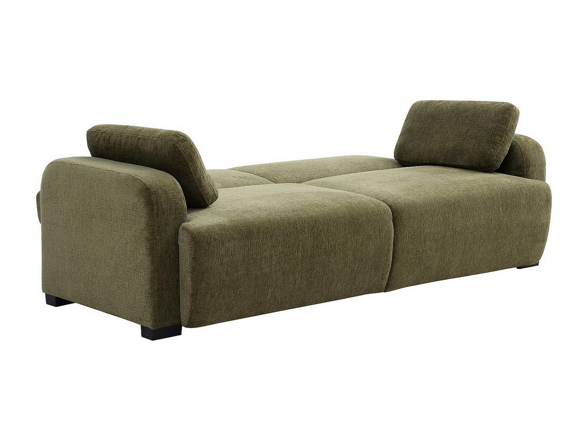 SCHLAFSOFA - 3 Personen-Sitzer - Stoff - Grün - - Grün, Textil (213/85/93cm) - Vente-Unique