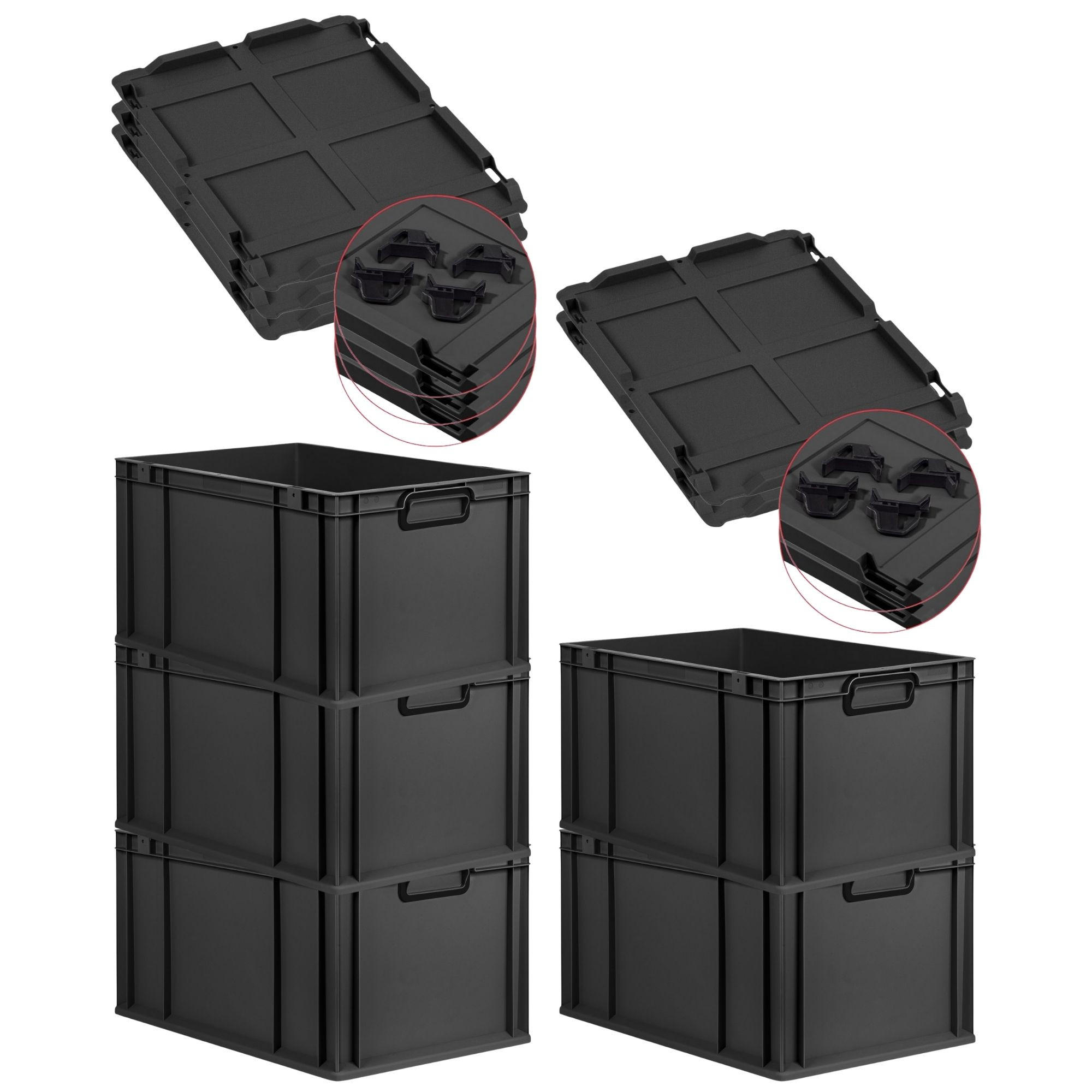 Proregal Eurobox Schwarz, Anthrazit 40x32x60 cm