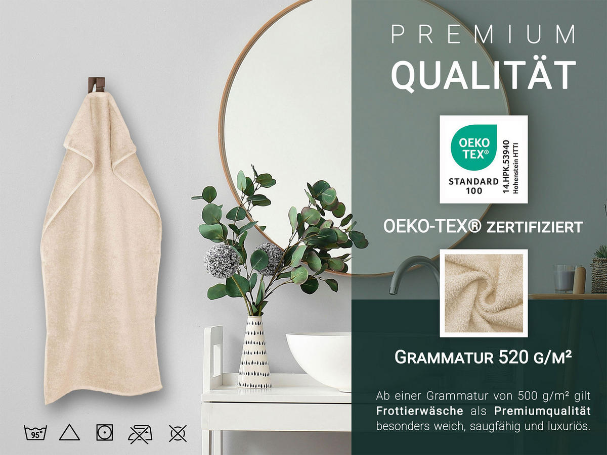 HANDTÜCHER, 6er-Set, 50x100 cm, 100% Baumwolle, Braun - Hellbraun, Textil (50/100cm) - Zollner