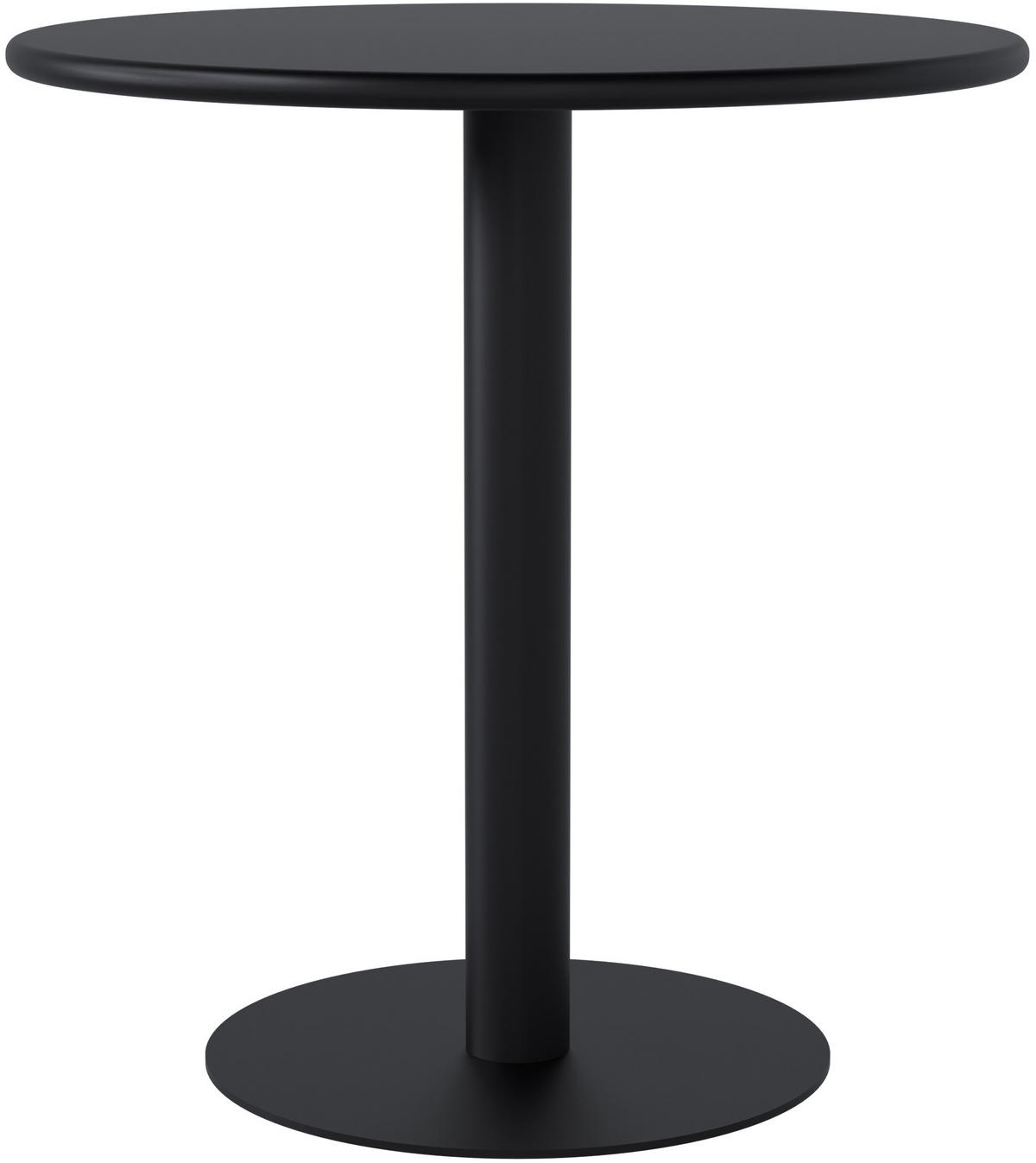 BISTROTISCH Lea rund 70x70x73cm Holz Schwarz Cafetisch - Schwarz, Holz (70/70/73cm) - DELUKE
