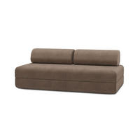 2-3-SITZER-SCHLAFSOFA aus taupefarbenem Cord - Taupe, Textil (95/70.5/190cm) - Kimo