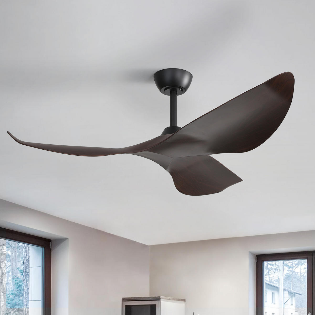 DECKENVENTILATOR 38Zoll Ohne Licht Leiser DC Motor ABS Flügel - Schwarz, Kunststoff (96.5/96.5/27cm) - CASIVA