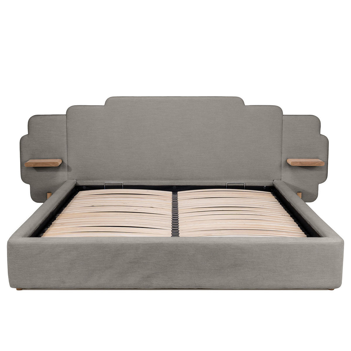 POLSTERBETT - Chenille - Dunkelgrau, Textil (160/200cm) - home24