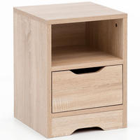 NACHTTISCH Modern Schublade Ablage Kratzfest ILM, Beige 31x31x43 cm - Beige, Holz (31/43/31cm) - KADIMA DESIGN
