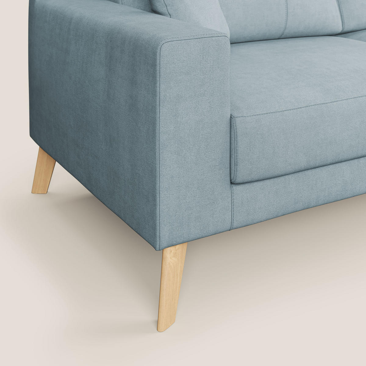 ECKSOFA Danish - Hellblau, Textil (237/91cm) - Divani.store