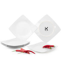 TELLERSET EPIRI Dessertteller 6 Personen 6-tlg - Weiß, Keramik (21cm) - KONSIMO®