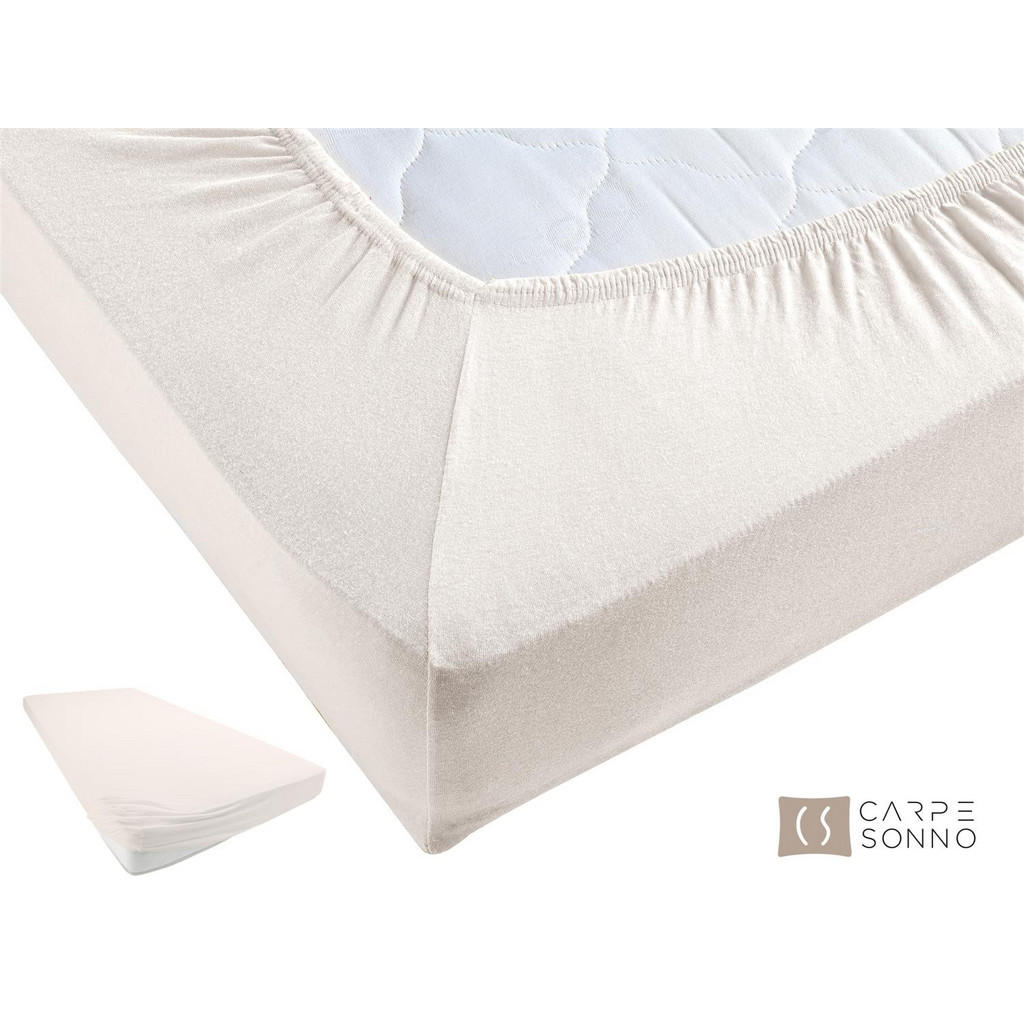 Thumbnail - Carpe Sonno Spannbettlaken, Natur, Textil, Uni, Füllung: Baumwollfüllung, Rechteckig, 90x200 cm, Oeko-Tex® Made IN Green...