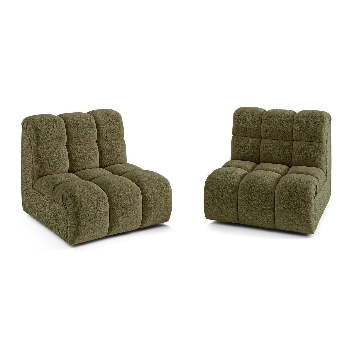 SOFA SEVEN Frottee Olivgrün 162cm - Olivgrün/Grün, Textil (162/77/98cm) - Premium Interiors