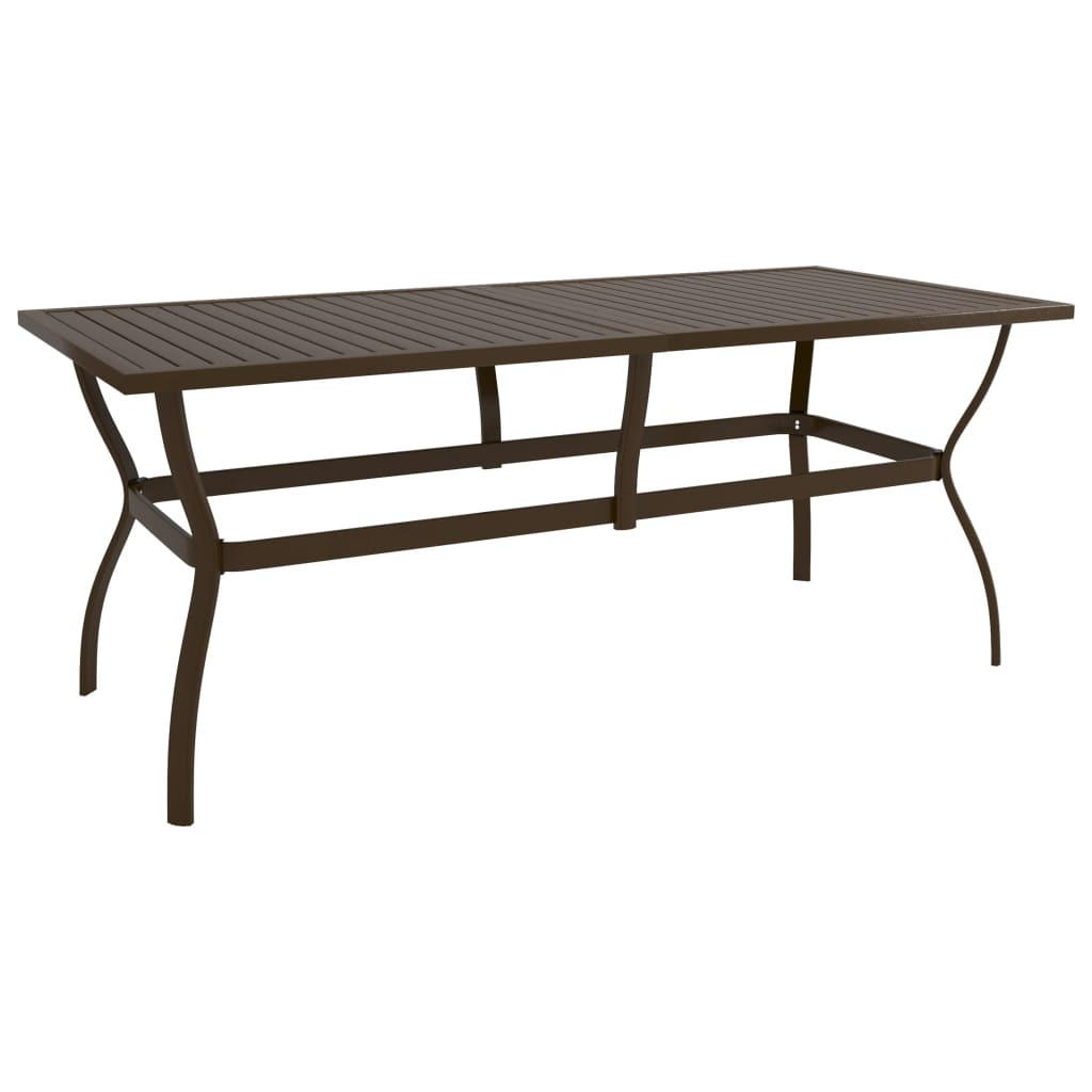 GARTENTISCH Tommi Braun 190x80x72 cm Stahl - Braun, Metall (190/80/72cm) - DELUKE
