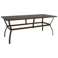 GARTENTISCH Tommi Braun 190x80x72 cm Stahl - Braun, Metall (190/80/72cm) - DELUKE