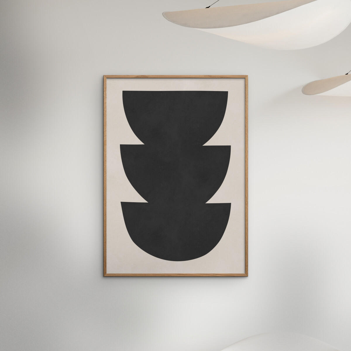 POSTER Vitor Costa - Black expressive form 6 - Schwarz, Papier (50/70/0.1cm) - Poster&Frame