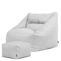 SITZSACK Sessel Outdoor mit Hocker Natalia - Grau, Textil (97/73/84cm) - icon