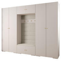 GARDEROBEN-SET 236,7/300/47 - Goldfarben/Schwarz, Holz/Kunststoff (300/236.7/47cm) - Abiks Möbel