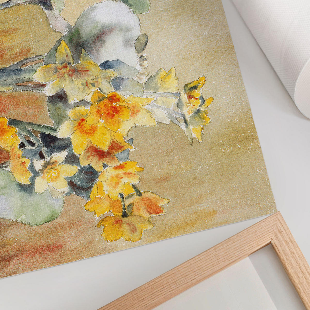 POSTER - 29x21 cm (A4) - Hannah Borger Overbeck - Orangenblüten - Gelb, Textil (29.7/21/0.1cm) - TULUP