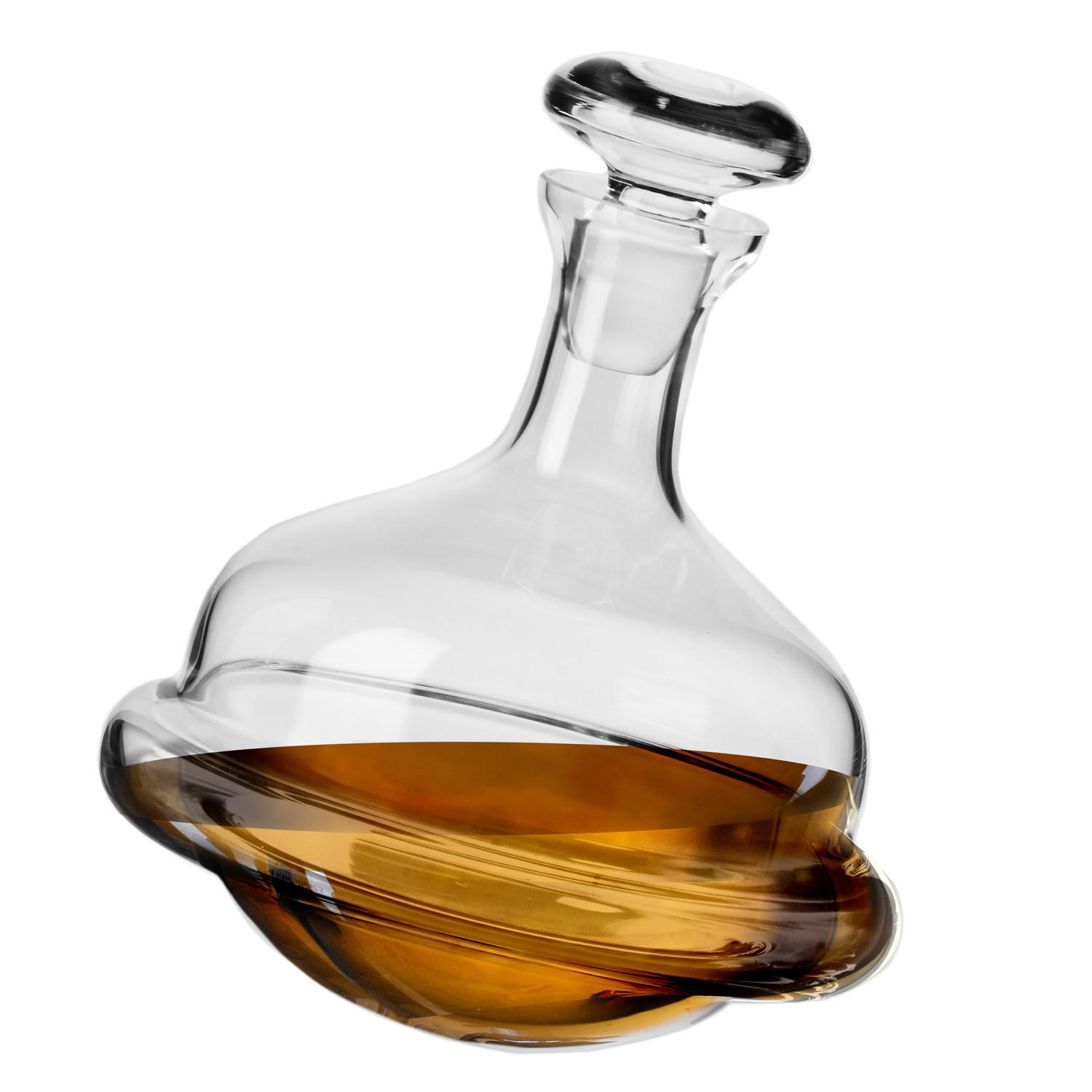 WHISKYKARAFFE MIT STOPPER, 1 Stk., 750 ml, Handgemacht - Transparent, Glas (0.75L) - Krosno Glass
