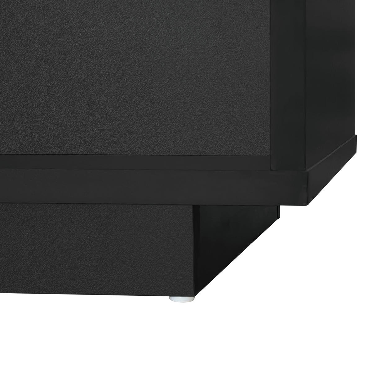 COUCHTISCH DE-37462 rechteckig mit LED-Beleuchtung Schwarz - Schwarz, Holzwerkstoff (95/50/42.5cm) - ComfortXL