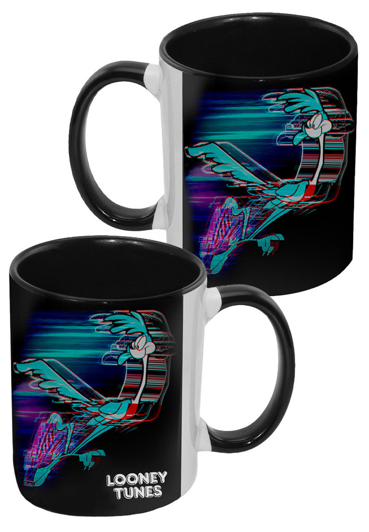 KAFFEEBECHER Looney Tunes Road Runner Schwarz 320 ml - Multicolor, Keramik (0.32L) - Looney Tunes