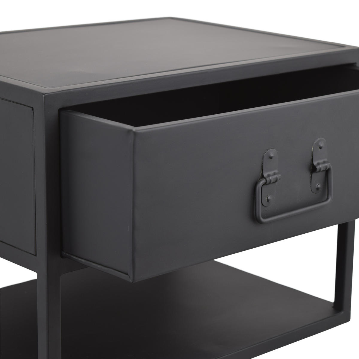 NACHTTISCH Djax Schwarz - Schwarz, Metall (40/30/30cm) - LOFT42