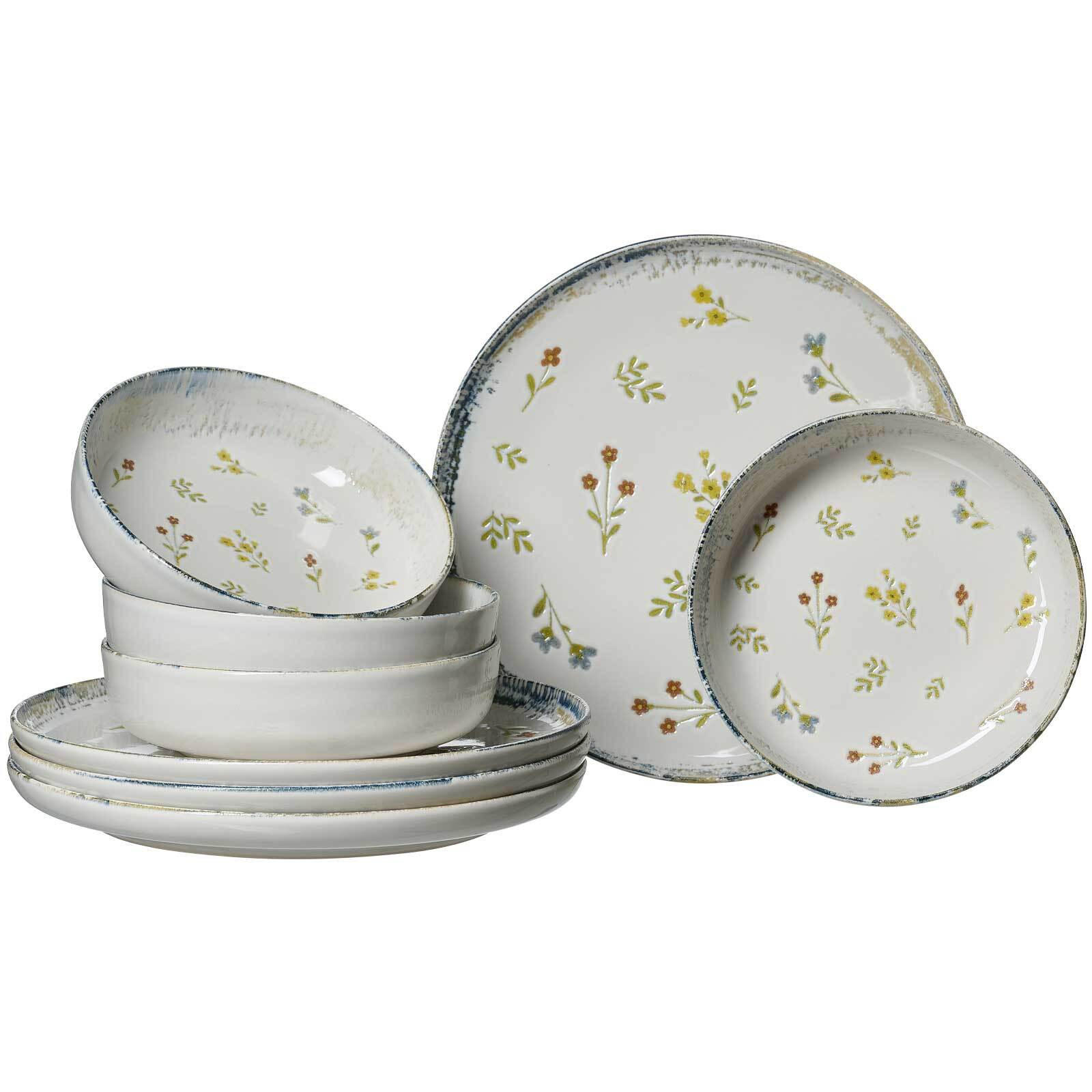 TAFELSERVICE Viola bunt 8er Set - Multicolor, Keramik (2/2/2cm) - Ritzenhoff Breker