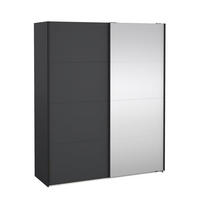 SCHIEBETÜRENSCHRANK, Bergamo, Grau, Holzwerkstoff, 179 x 67 x 221 cm - Grau, Holzwerkstoff (179/221/67cm) - ebuy24