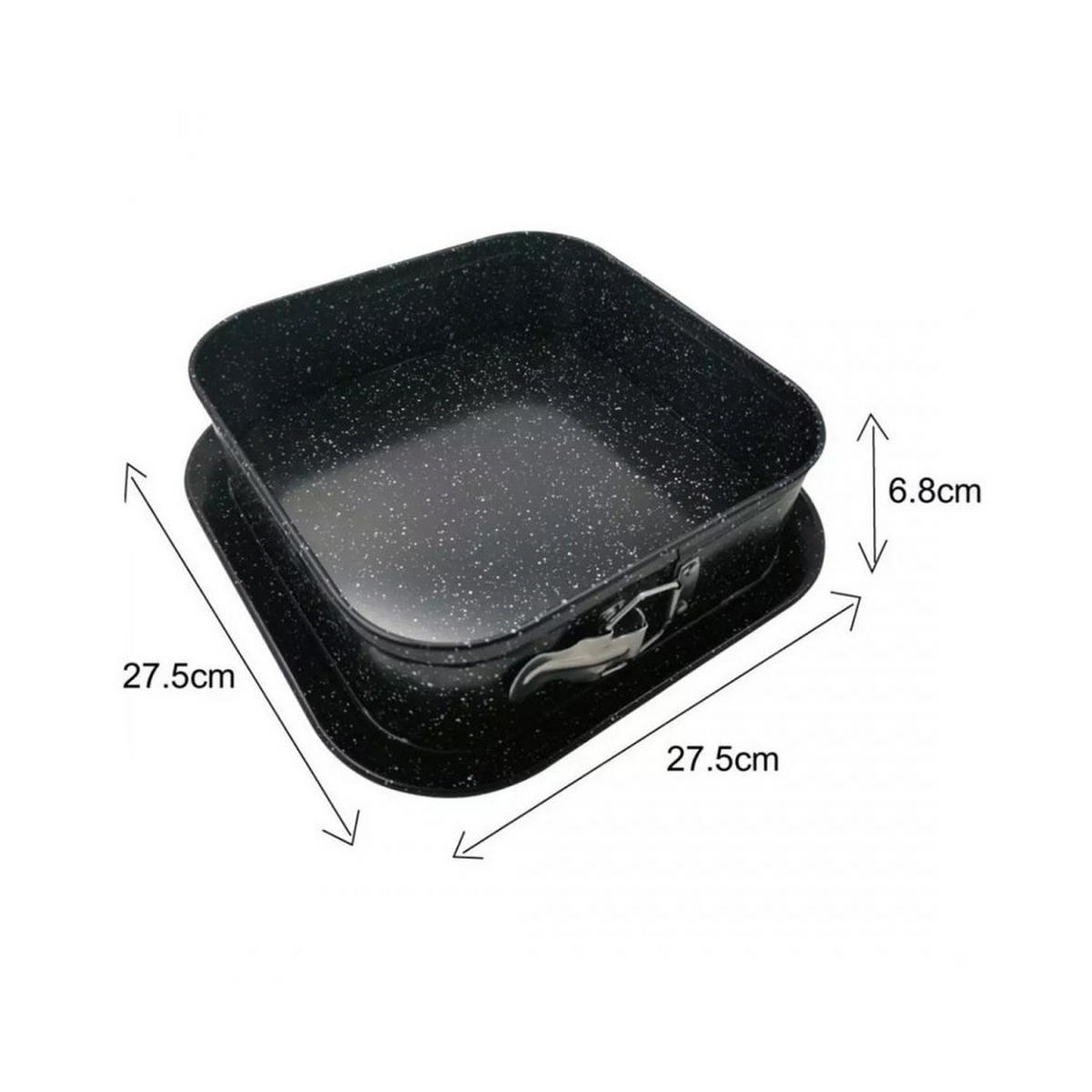 BACKFORM Schwarz 27.5/27.5/6.8 cm KH1791 - Schwarz, Metall (27.5/6.8/27.5cm) - Kinghoff 