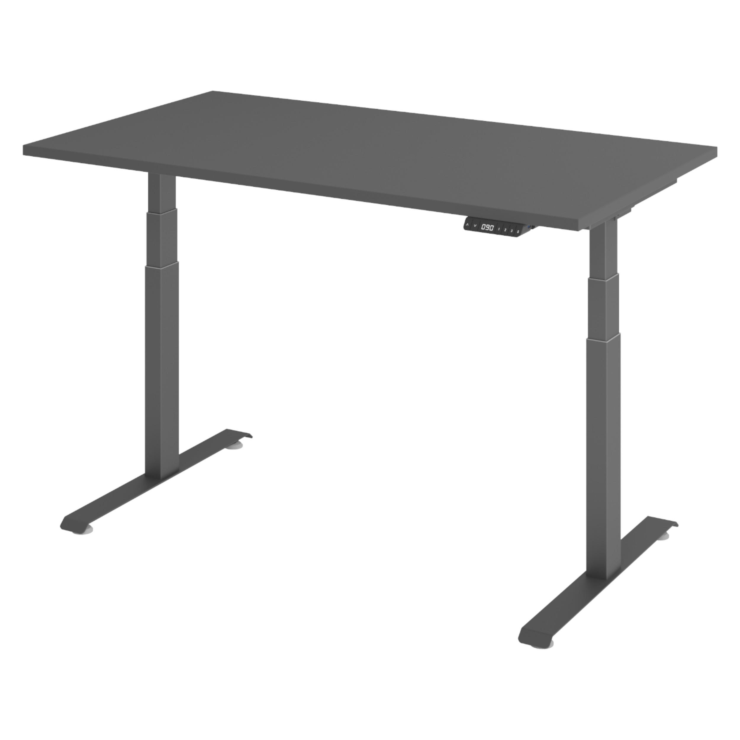 bümö Schreibtisch Graphit, Graphit 140x74x80 cm