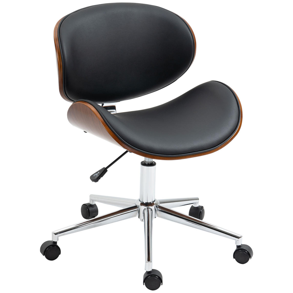 DREHSTUHL DE-11691 53x53 cm Holz/Schwarz - Schwarz, Metall (53/87/53cm) - ComfortXL
