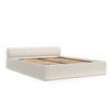 POLSTERBETT Solvo mit Stauraum 200/200 cm Creme im Blur Stoff - Creme/Schwarz, Holz/Holzwerkstoff (200/200cm) - AltaBeds