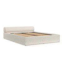 POLSTERBETT Solvo mit Stauraum 200/200 cm Creme im Blur Stoff - Creme/Schwarz, Holz/Holzwerkstoff (200/200cm) - AltaBeds