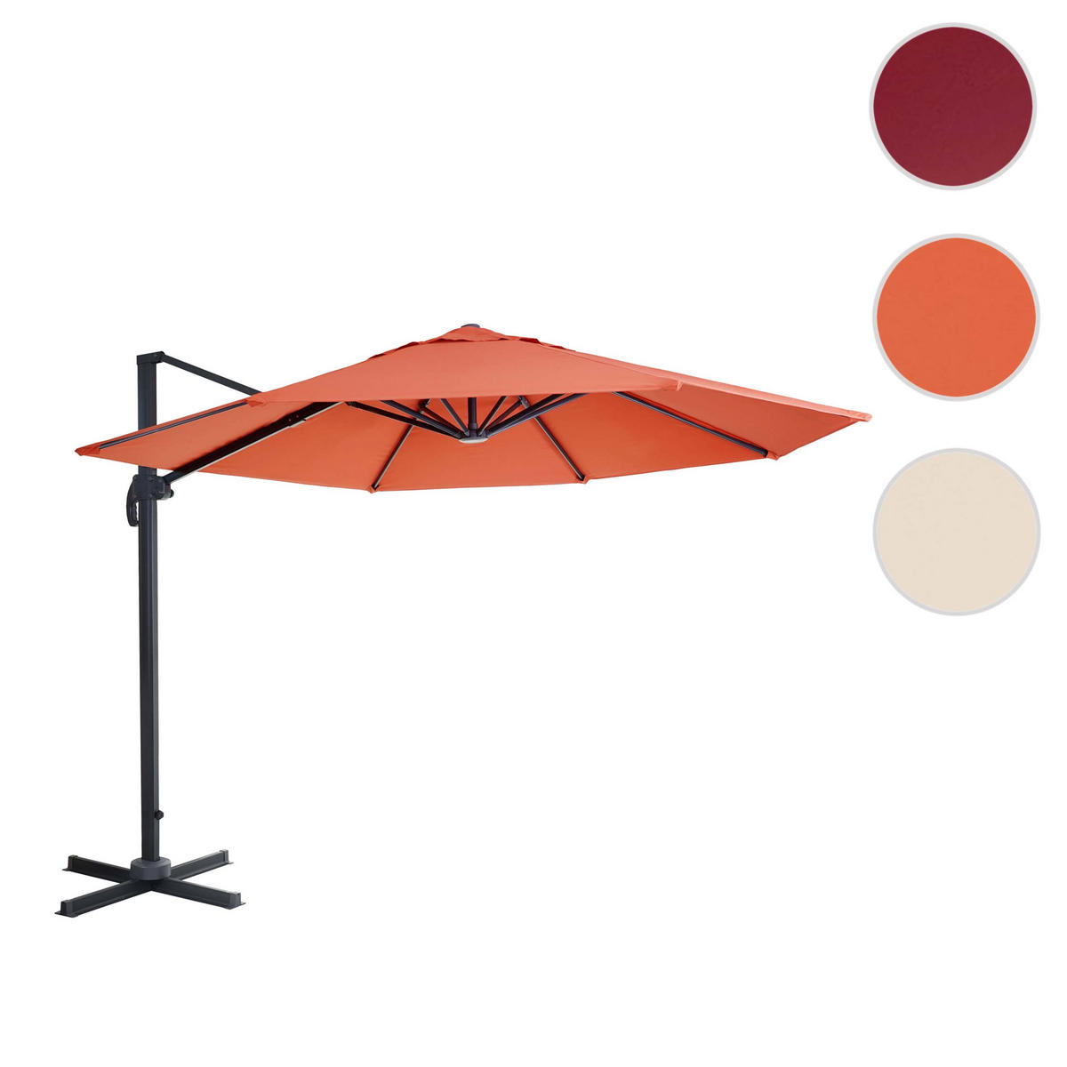 AMPELSCHIRM I RUND Orange 300/300 cm - Orange, Textil (320/300cm) - MCW