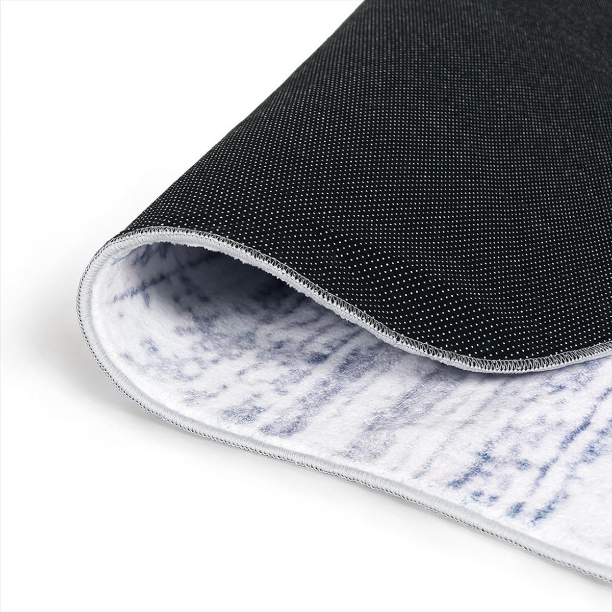 TEPPICH Arona Albi Mazovia Unregelmäßige Form 120x160cm Weiß Blau Abstrakt Kurzflor - Weiß, Textil (120/160cm) - Mazovia