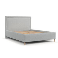 POLSTERBETT Vega 160/200 cm Hellgrau im Riva Stoff - Hellgrau/Naturfarben, Holz/Holzwerkstoff (160/200cm) - AltaBeds
