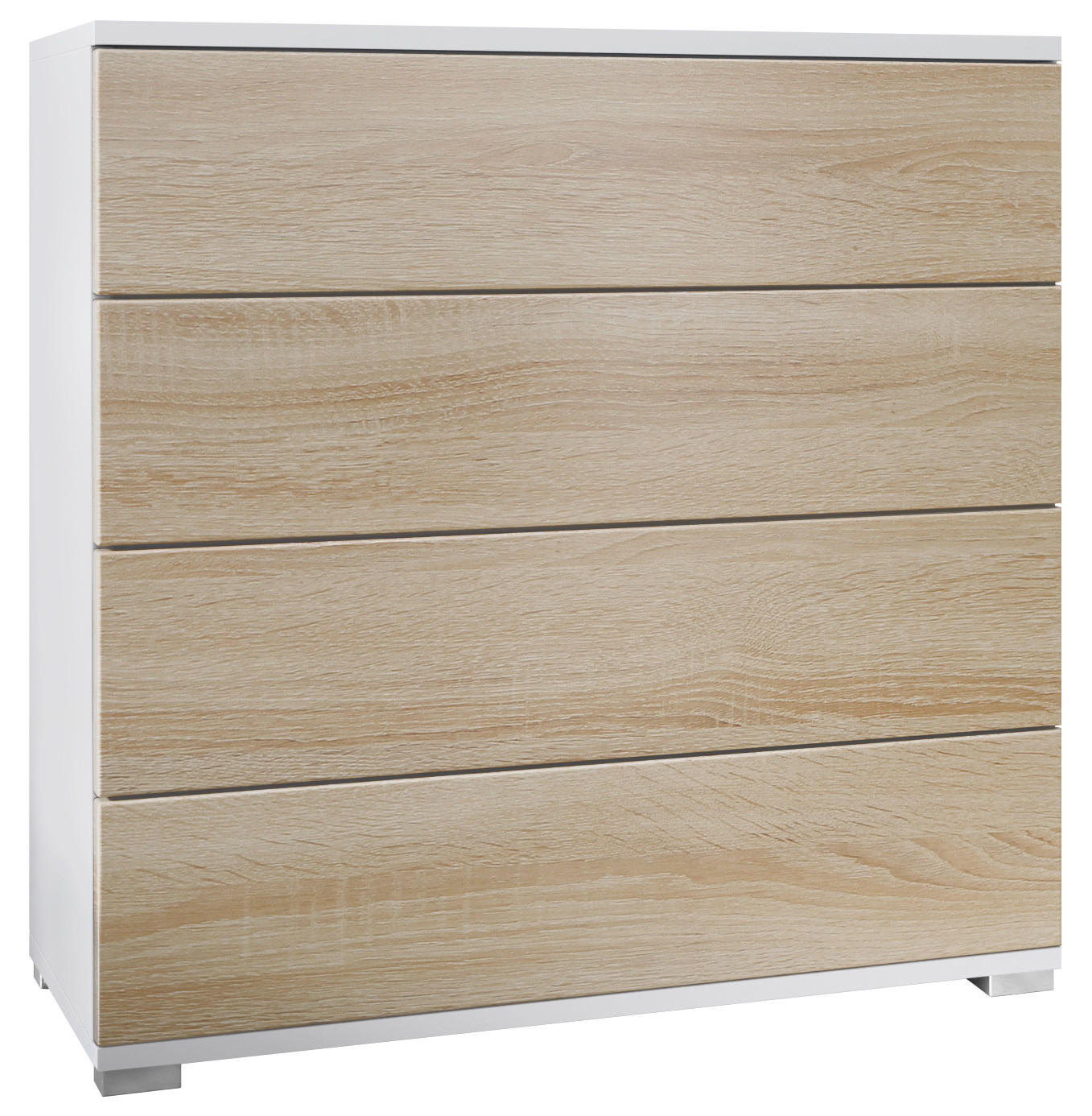 KOMMODE Pavos Eiche sägerau - Eiche San Remo, Holzwerkstoff (76/76/35cm) - Vladon
