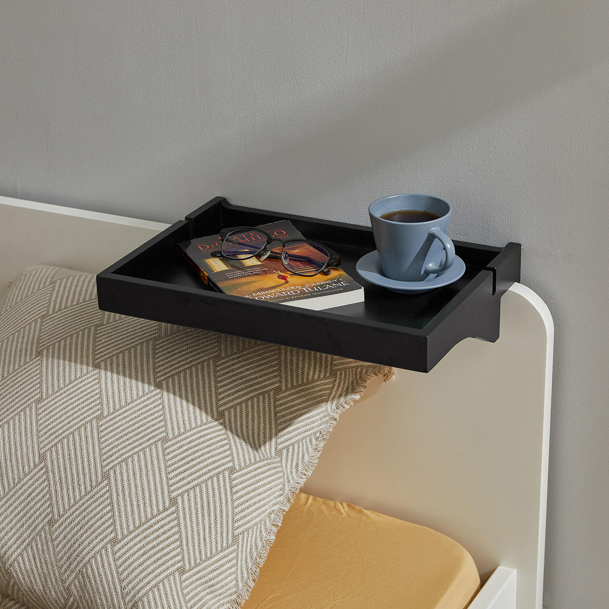 NACHTTISCH Bambus Schwarz - Schwarz, Naturmaterialen (36/9/25cm) - SoBuy