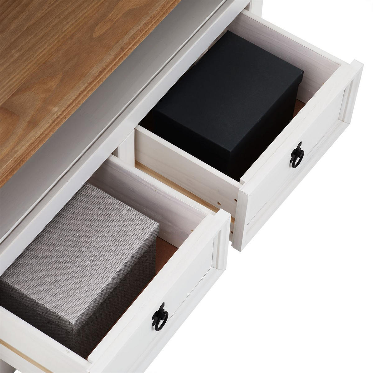 LOWBOARD CAMPO - Weiß/Braun, Holz (99/54/44cm) - CARO-Möbel