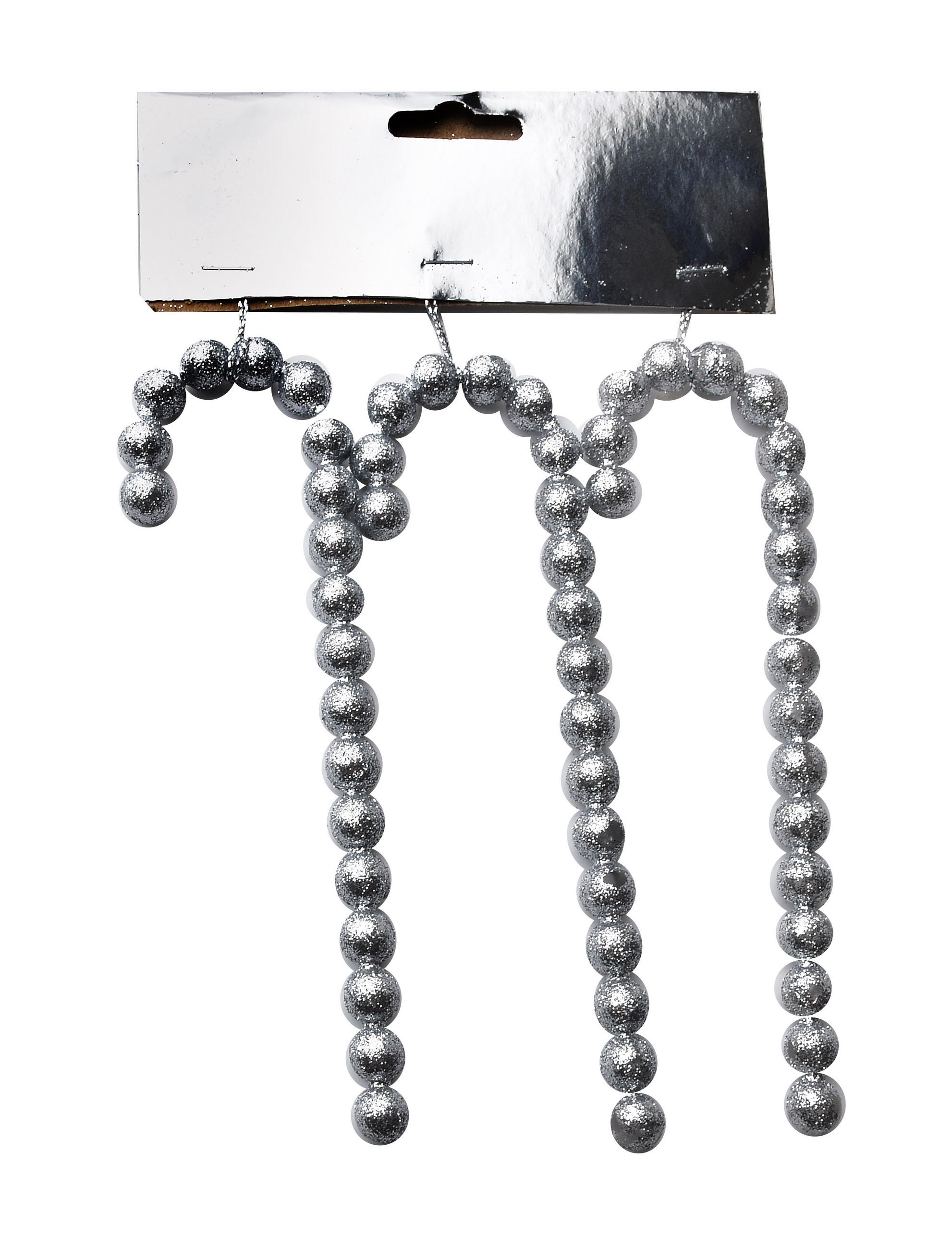 CHRISTBAUMANHÄNGER Santa Lila 3er Set Silber 15x15x20 cm Kunststoff - Silberfarben, Kunststoff (15/20/15cm) - Mondex