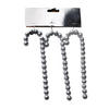 CHRISTBAUMANHÄNGER Santa Lila 3er Set Silber 15x15x20 cm Kunststoff - Silberfarben, Kunststoff (15/20/15cm) - Mondex