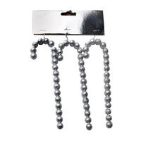 CHRISTBAUMANHÄNGER Santa Lila 3er Set Silber 15x15x20 cm Kunststoff - Silberfarben, Kunststoff (15/20/15cm) - Mondex