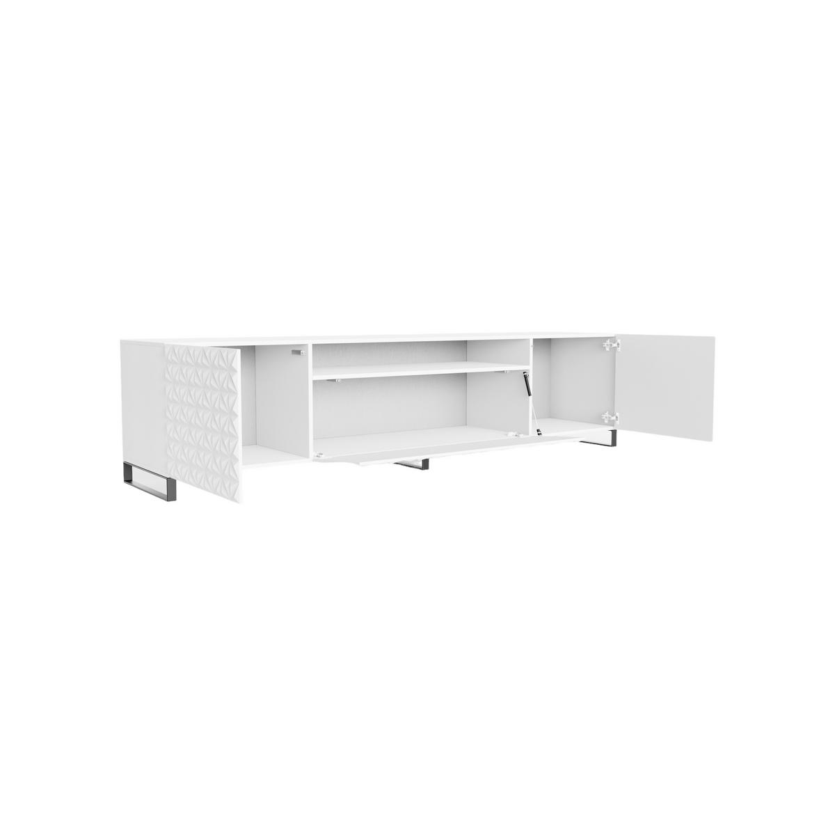 TV-SCHRANK Cali III 200 cm, dreitürig, weiß - Weiß, Kunststoff (200/53/41cm) - Margaret Hadas24