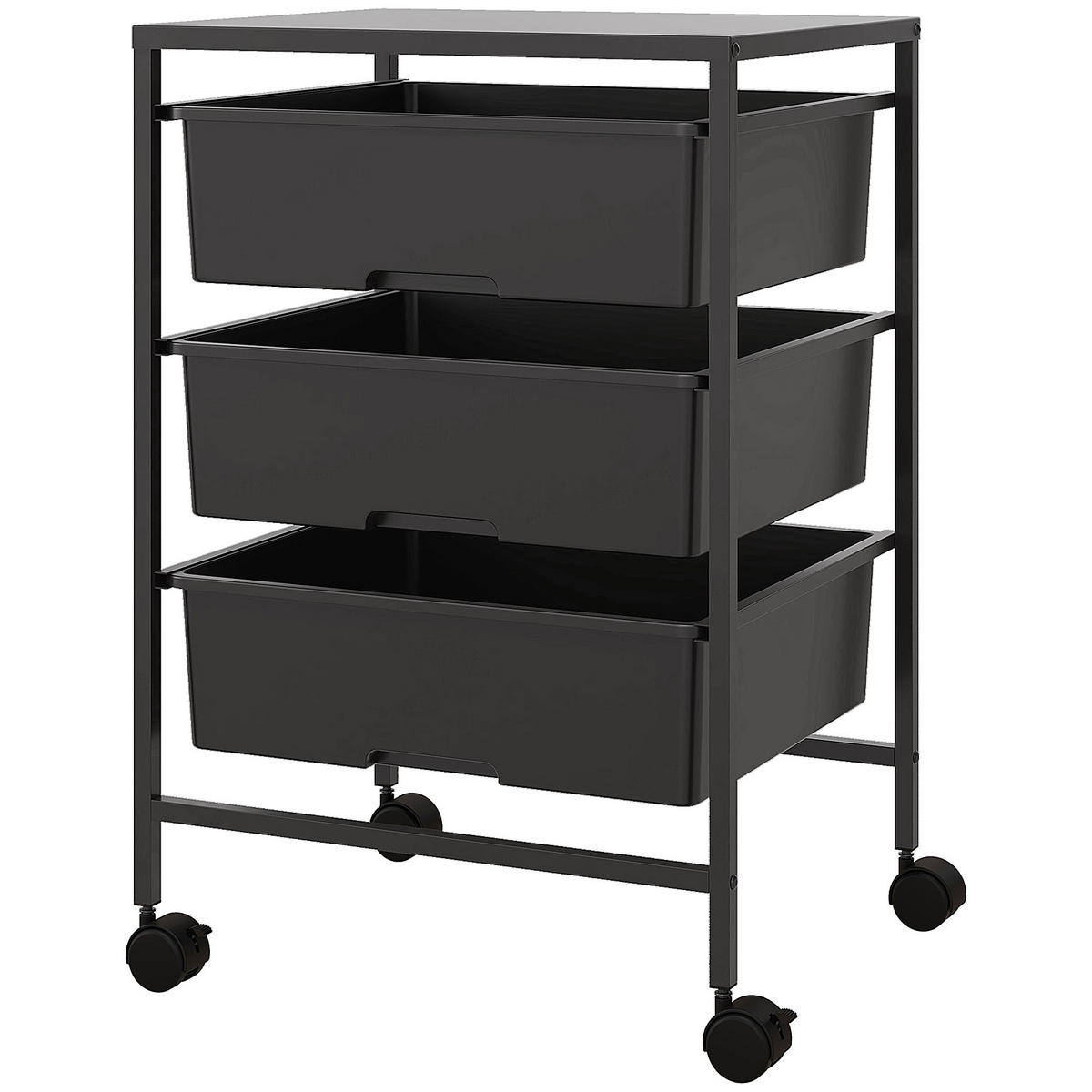SERVIERWAGEN DE-08475 Schwarz - Schwarz, Kunststoff (33.5/60.5/40.8cm) - ComfortXL